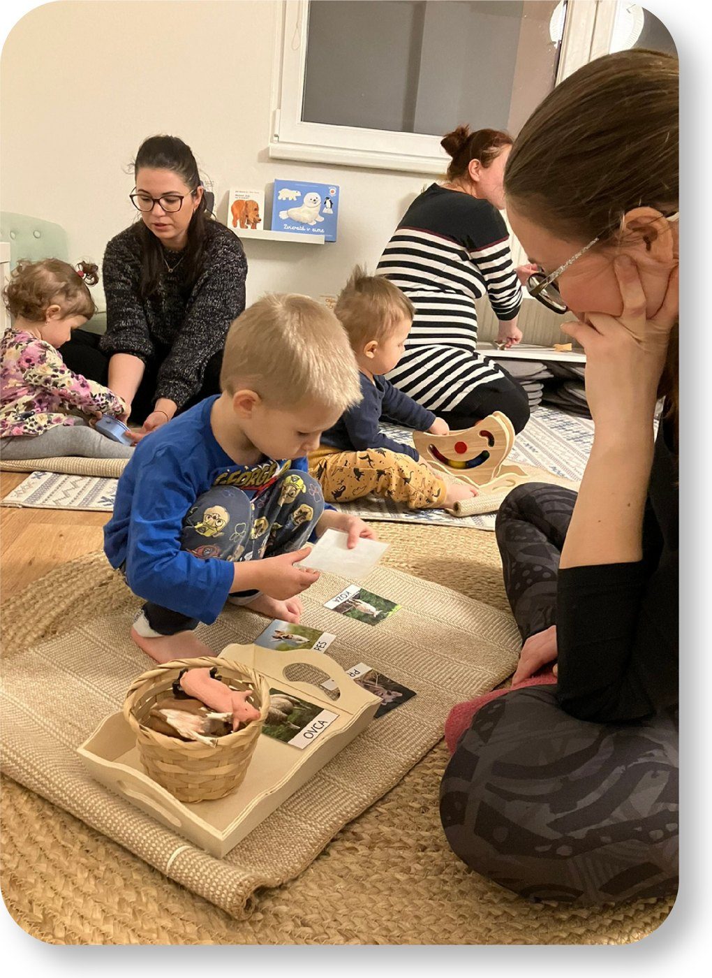 deti a rodičia na Montessori dielničke